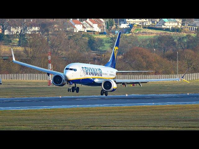 Pilots battle 60MPH winds at Edinburgh!