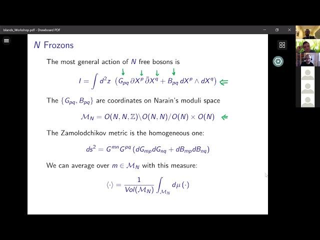 Alex Maloney - More on Holographic duality for averaged free CFTs