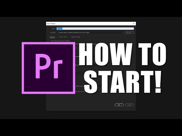 How To Start A Project In Adobe Premiere Pro IN UNDER 4 MINUTES!