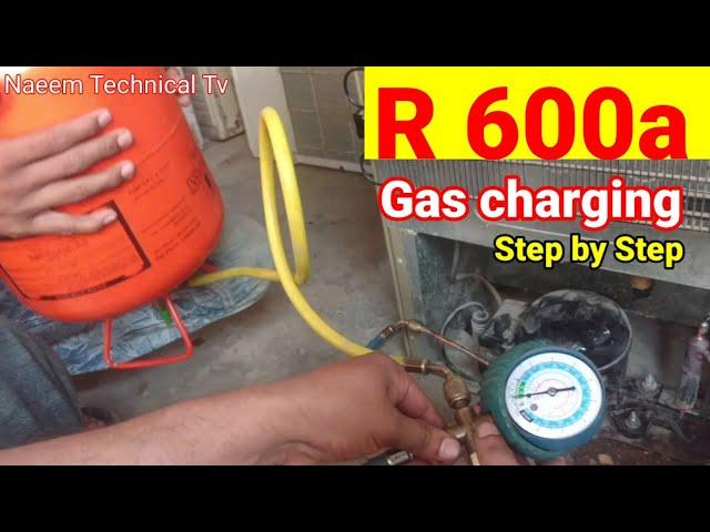 R 600a gas charging step by step