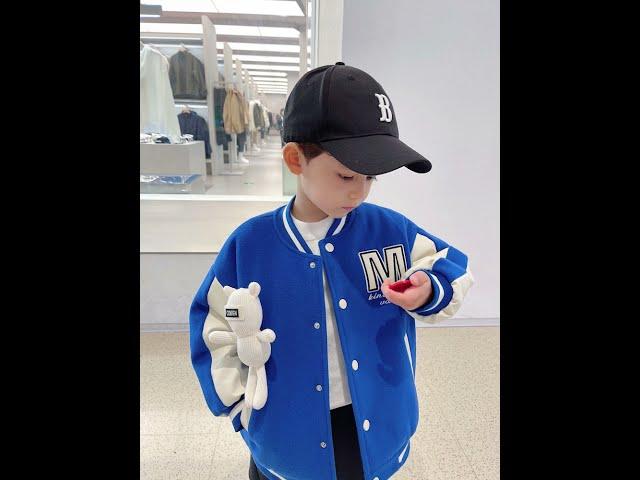 Boy/girl Baby Bear Double-faced Baseball Uniform