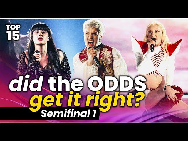 Did The Odds Get It Right? - Results vs. Final Odds during Semi-Final 1 - Top 15 - Eurovision 2024