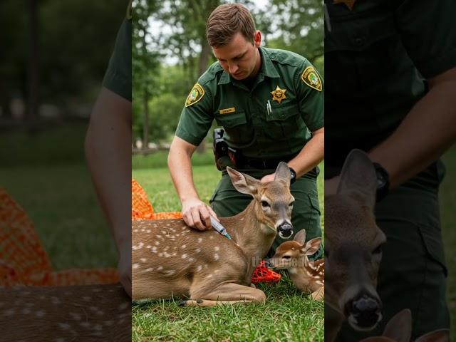 Fawn Gets Help From Park Ranger To Save It's Family!#Wildlife #Rescue #Animals