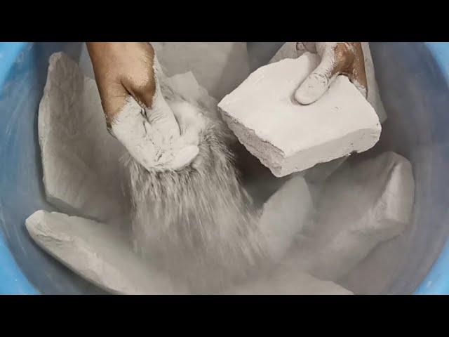 Soft Dusty️Pure️Cement Slabs Dry Crumbling & Powder Play ASMR