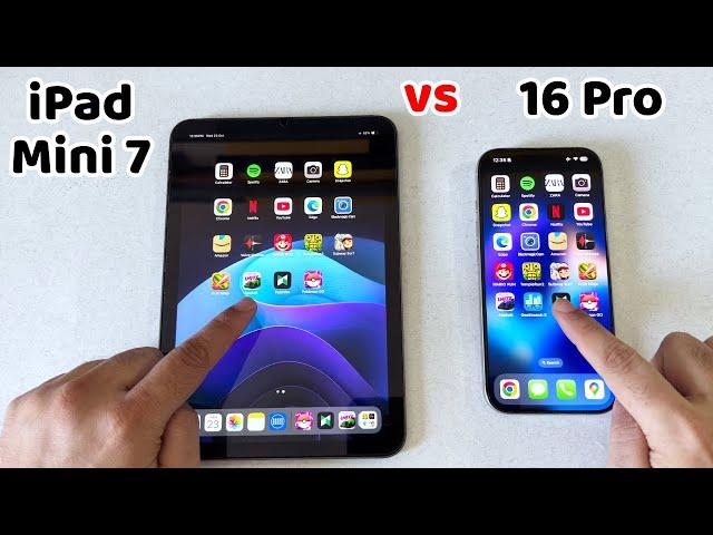 iPad Mini 7 vs 16 Pro - Speed Test