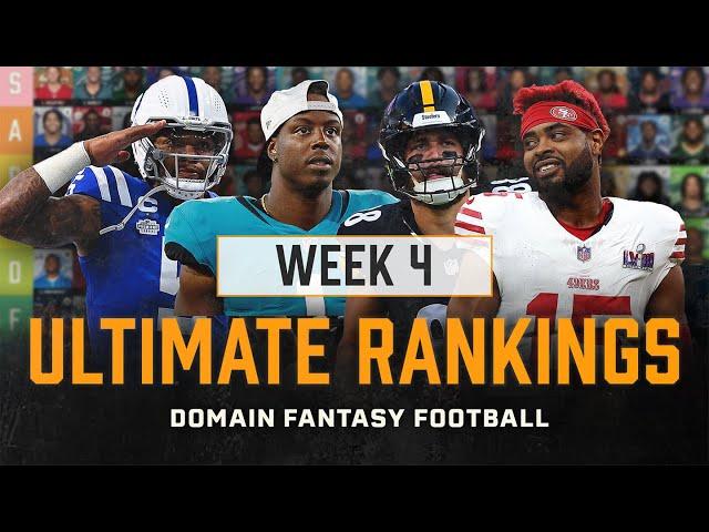 Week 4 Fantasy Football Rankings - WIN Your Matchup