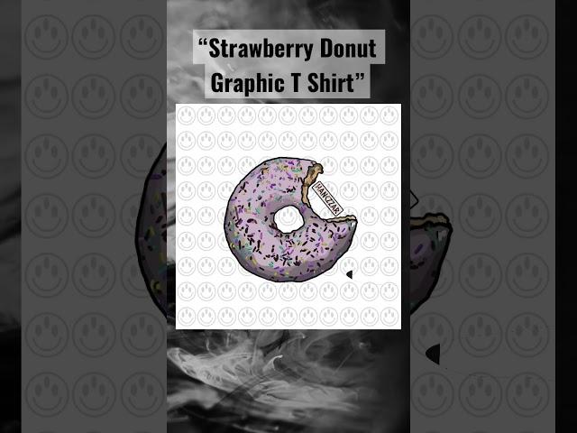 “Strawberry Donut Graphic Shirt“ Shop Now At Hanczzar.com! #shorts #viral #shop #fashion #donut