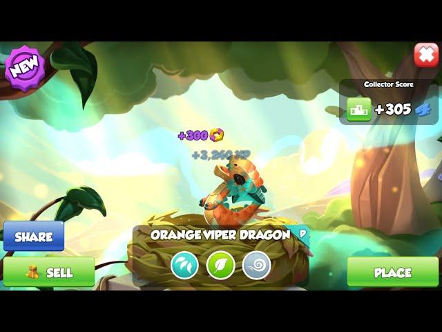 Baby Orange Viper Dragon - Dragon Mania Legends