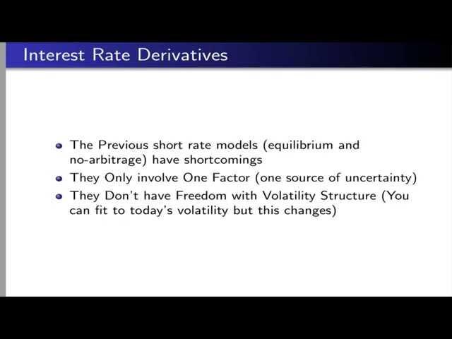 Interest Rate Derivatives a Quick Wrap Up:Heath-Jarrow-Morton(HJM) Libor-Market-Model(LMM)