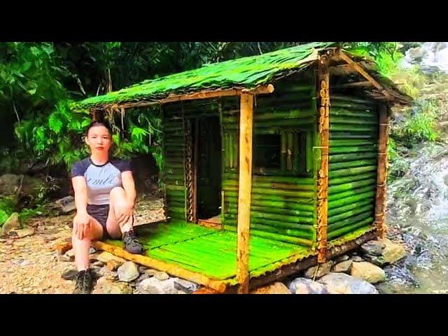 Magical Bamboo House on Water in Green Nature | Sustainable Living | Off-Grid Camping with nice viwe