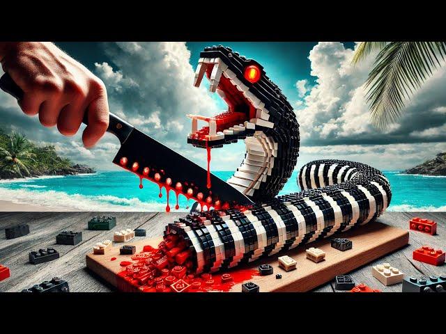 How to Make Pefect Giant ELECTRIC EEL Recipe IRL || Lego Cooking Stop Motion vs ASMR