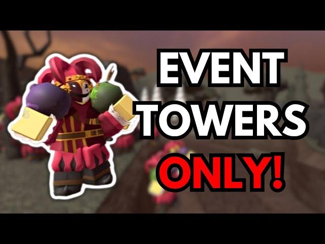 Can I Beat Hardcore Using Only EVENT TOWERS? - Tower Defense Simulator Roblox