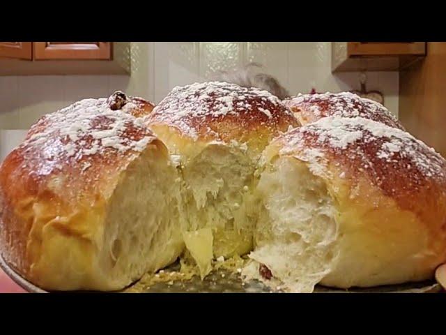 PAN BRIOCHE ALLO YOGURT E UVETTA SENZA BURRO ️