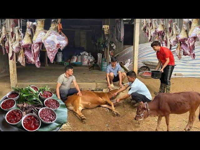 Mổ Bò Rừng, Siêu Tiết Canh Bò Và Nhiều Món Độc Lạ Ngon Tuyệt Đỉnh - Nhịp Sống Tây Bắc