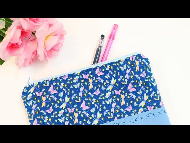 Sew a Flat Zipper Pouch: QUICK OVERVIEW by learncreatesew