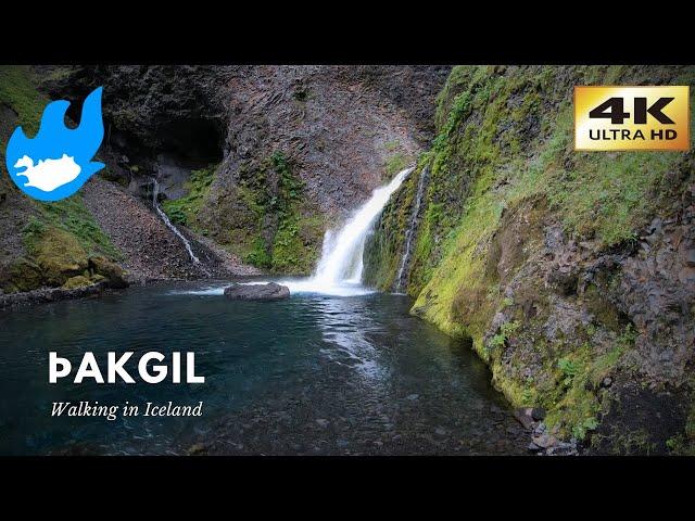 Þakgil - Walking in Iceland [4K]