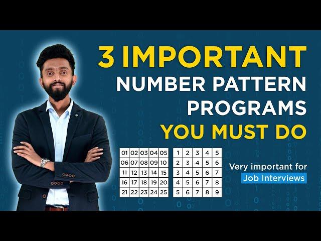 3 Important Number Pattern in Java Questions for Interviews