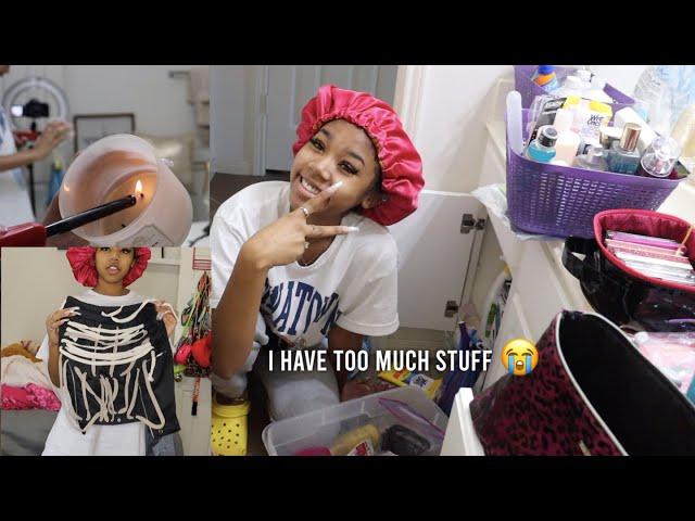 Clean/ Declutter my restroom + room with me!| Jada Marie