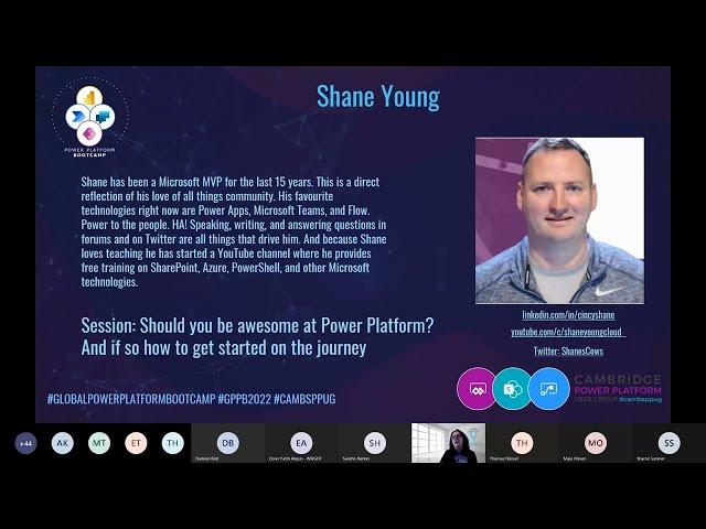 Shane Young MVP - Should you be awesome at Power Platform? If so how to get started on the journey