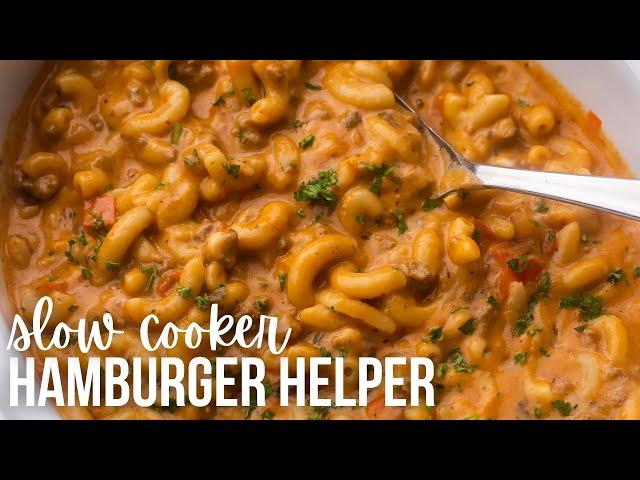 Slow Cooker Hamburger Helper l The Recipe Rebel