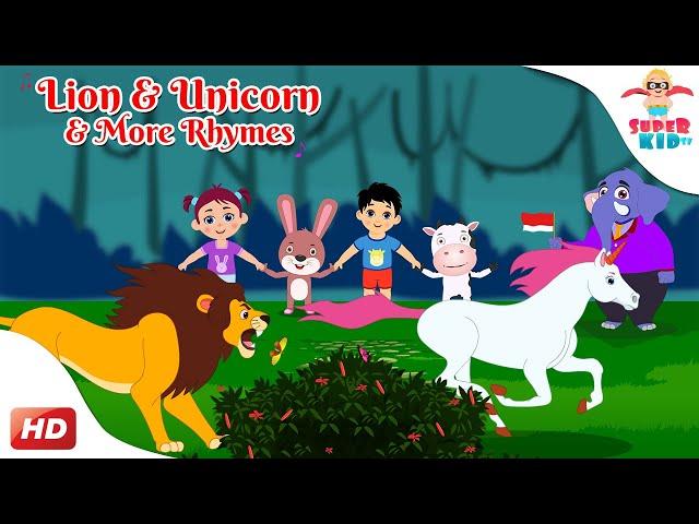  Lion and  Unicorn | Fun Nursery Rhymes for Kids | Superkid TV 