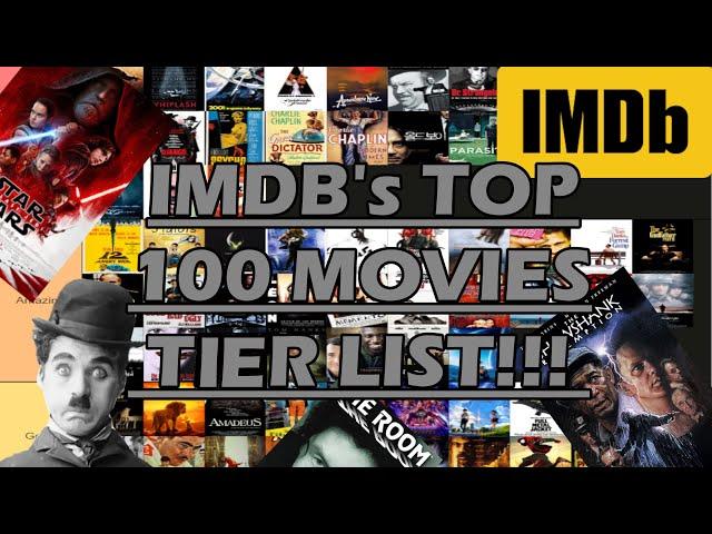 IMDB'S TOP 100 MOVIES TIER LIST !!!!!!