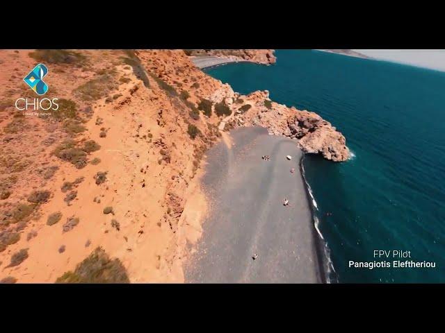 Like an Eagle over Mavros Gialos Beach (Mavra Volia) Chios Island