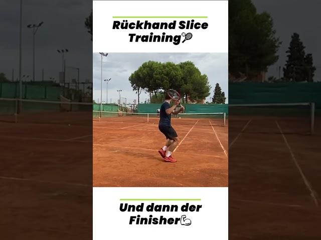 Eingesprungener‍️ Rückhand Slice Stopp | Tennis Mastery