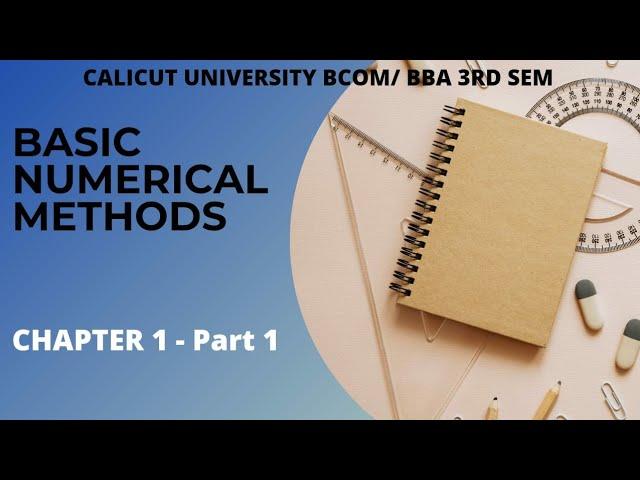 Calicut University |3rd sem| Bcom |BBA| BNM| 1st chapter |1st part|