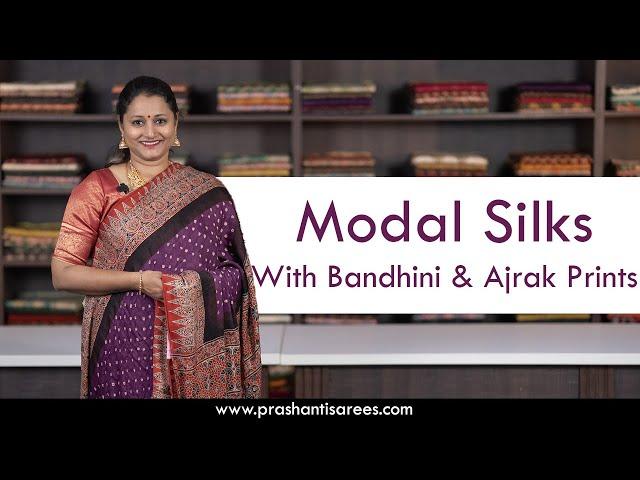 Modal Silks With Bandhini & Ajrak Prints | Prashanti | 26 August 2023