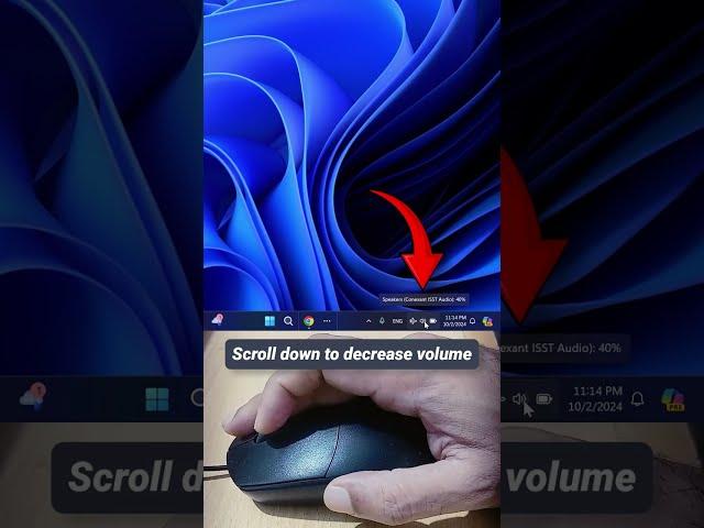 Windows - Control Volume Using Mouse Scroll Wheel #windows #tech #youtubeshorts