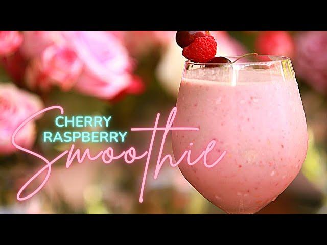 Cherry Raspberry Smoothie | Meal replacement Recipe | Healthy Breakfast Smoothies | Vegan