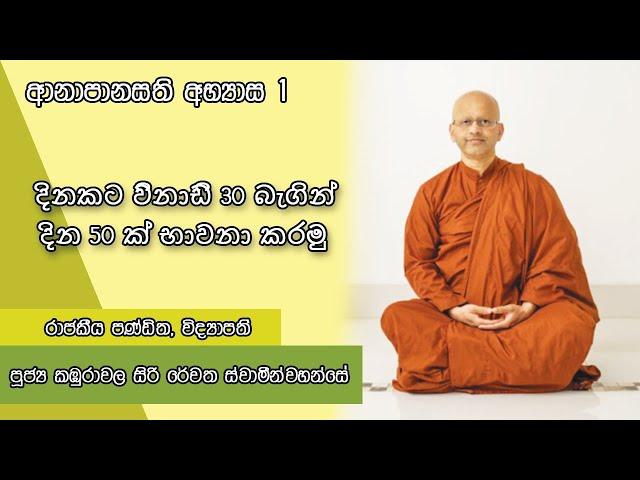 දිනකට විනාඩි 30 බැගින් දින 50 ක් භාවනා කරමු ! ආනාපානසති අභ්‍යාස 1