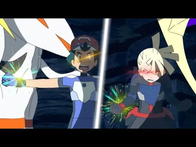 Ash,Solgaleo & Gladion,Lunala Versus Necrozma Full Battle (HD)