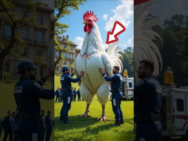 Incredible Animal Rescue: Emergency Team Helps a Huge Injured Rooster#animals #rescue #rooster