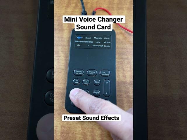 Mini Voice Changer / Sound Card - Featuring Built in or Preset Sound Effects