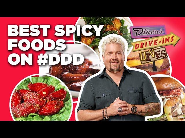 Top 10 #DDD Spicy Food Videos with Guy Fieri | Diners, Drive-Ins and Dives | Food Network