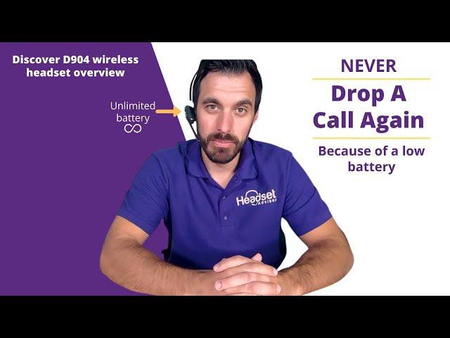Discover D904 Wireless Office Phone Headset Overview- Unlimited Talk Time