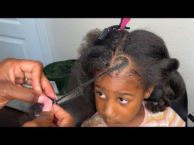 Creative Kids Braid Style | Stitch Braids | Heart Design