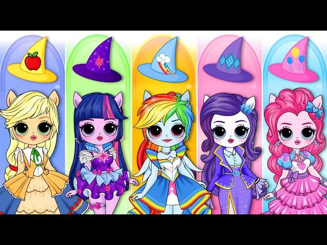 Switch Fashion: MLP Twilight Sparkle, Rainbow Dash & Friends | DIYs Paper Doll & Craft