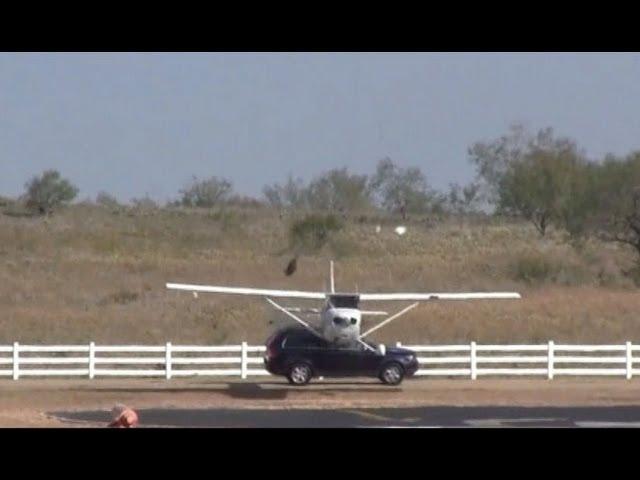 Plane Collides with SUV While Landing at Texas Airport