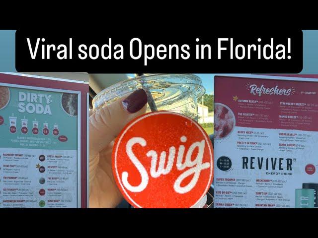 Viral dirty soda shop finally comes to Florida! Swig Drinks in Clermont Florida review! #swigsoda