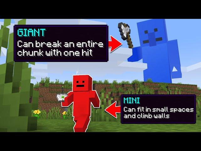 Minecraft Manhunt, But There’s Size Changers