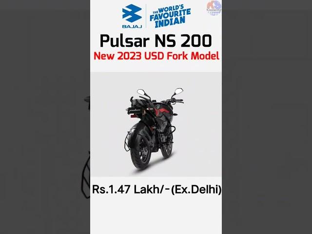 #shorts 2023 new pulsar NS 200 usd fork latest model onroad price and colours details.