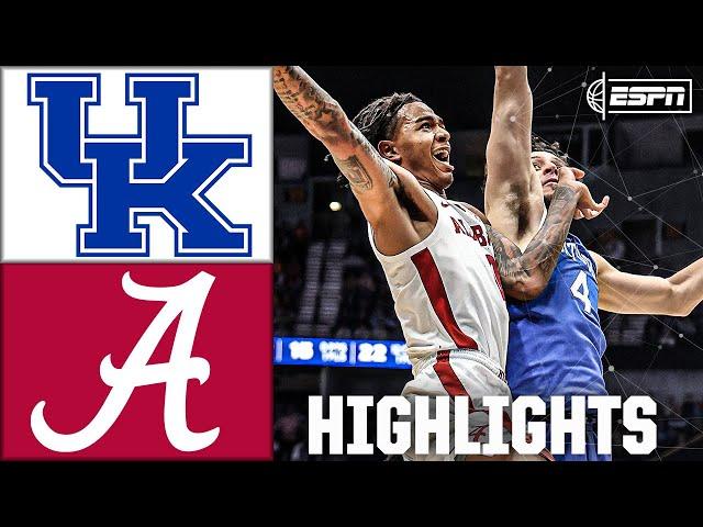 SEC Quarterfinal: Kentucky Wildcats vs. Alabama Crimson Tide | Full Game Highlights | ESPN CBB