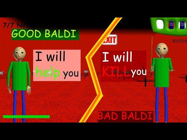 Good Baldi VS Bad Baldi - Baldi's basics mod - No touching challenge