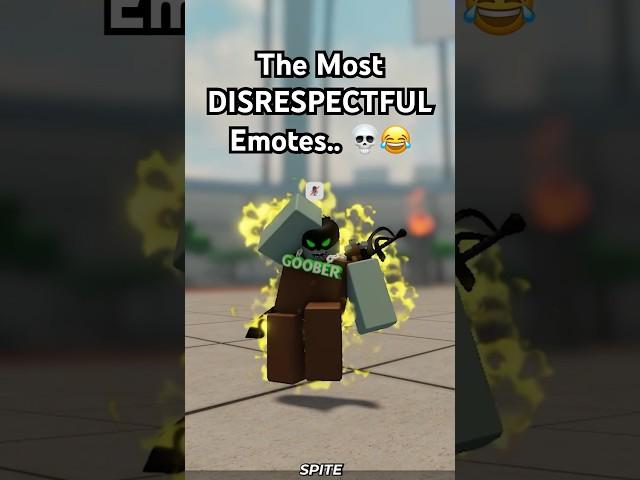 Most DISRESPECTFUL Emotes  The Strongest Battlegrounds ROBLOX #shorts