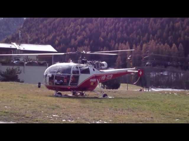 Décollage de Air-Glaciers (ALOUETTE III)