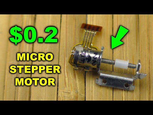 Cheap Stepper Micro Motor TEST and CRASH. Tiny stepper motor with screw