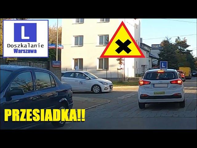 Dwa egzaminy oblane w jednym momencie! | wymuszenie pierwszeństwa przejazdu |  Doszkalanie Warszawa